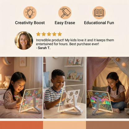 Light-Up LED Drawing Board for Children