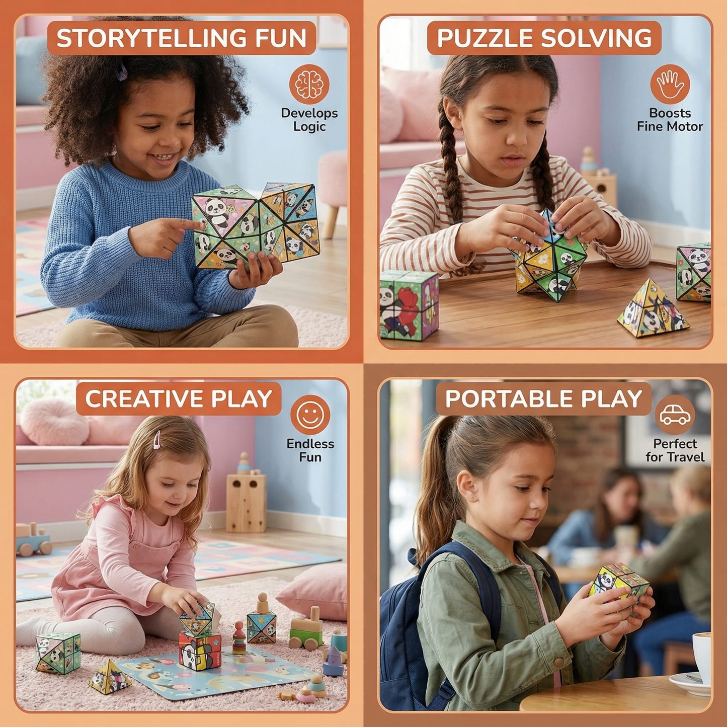 Magic Folding Cube Children's Toy
