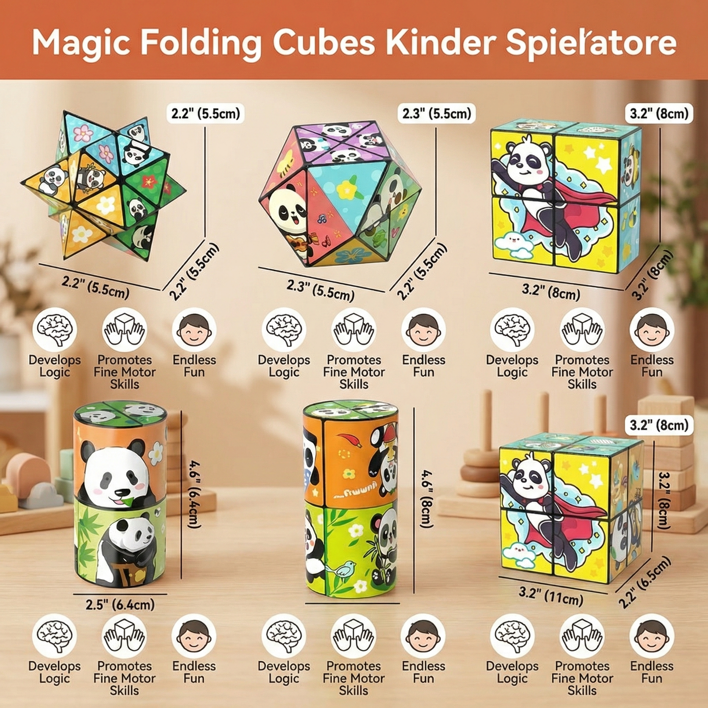 Magic Folding Cube Children's Toy