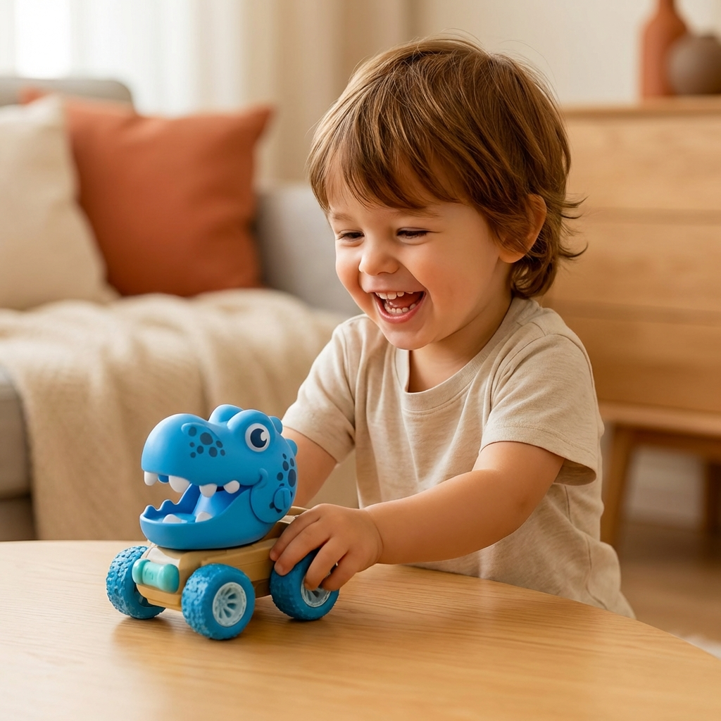 PUSH & DRIVE DINO MONSTER TRUCKS