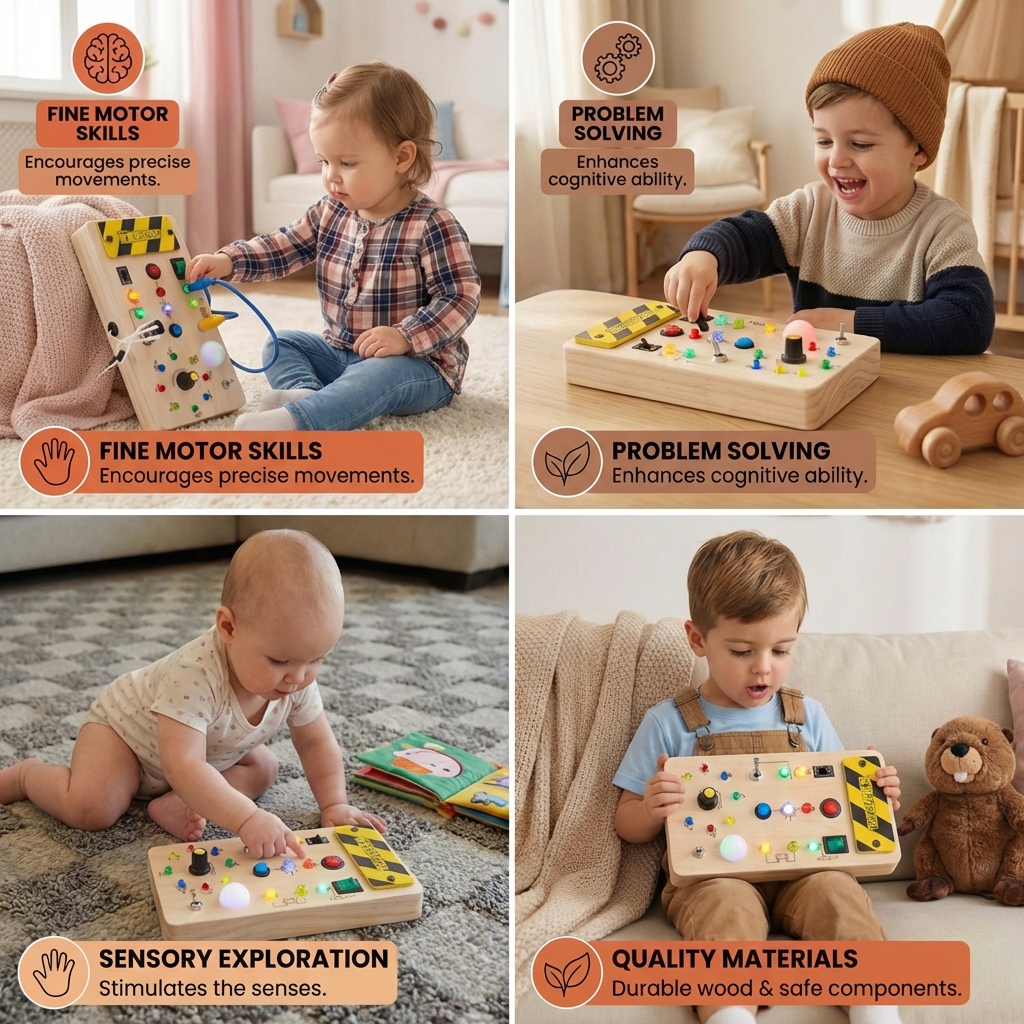 Montessori Wooden Activity Board