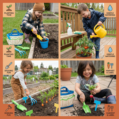 Safe Children's Gardening Tool Set