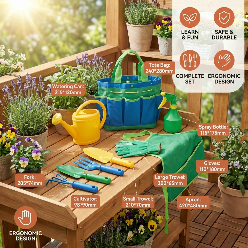 Safe Children's Gardening Tool Set