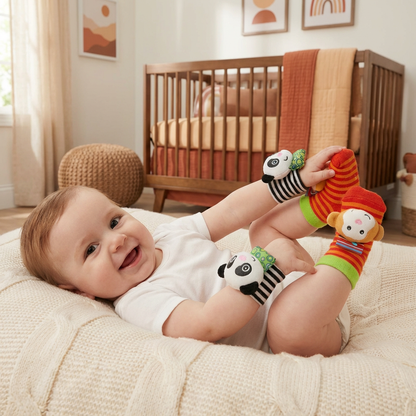 Sensory Baby Plush Socks and Bracelet