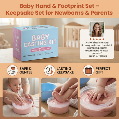 Baby Hand & Footprint Set – Keepsake Set for Newborns & Parents