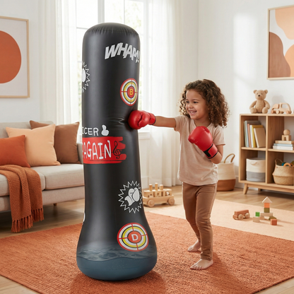 Inflatable children's punching bag with water filling