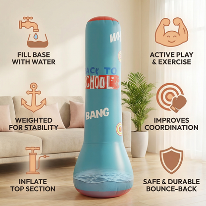 Inflatable children's punching bag with water filling