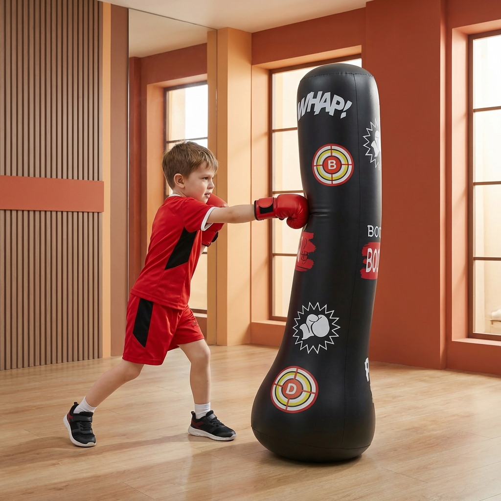 Inflatable children's punching bag with water filling