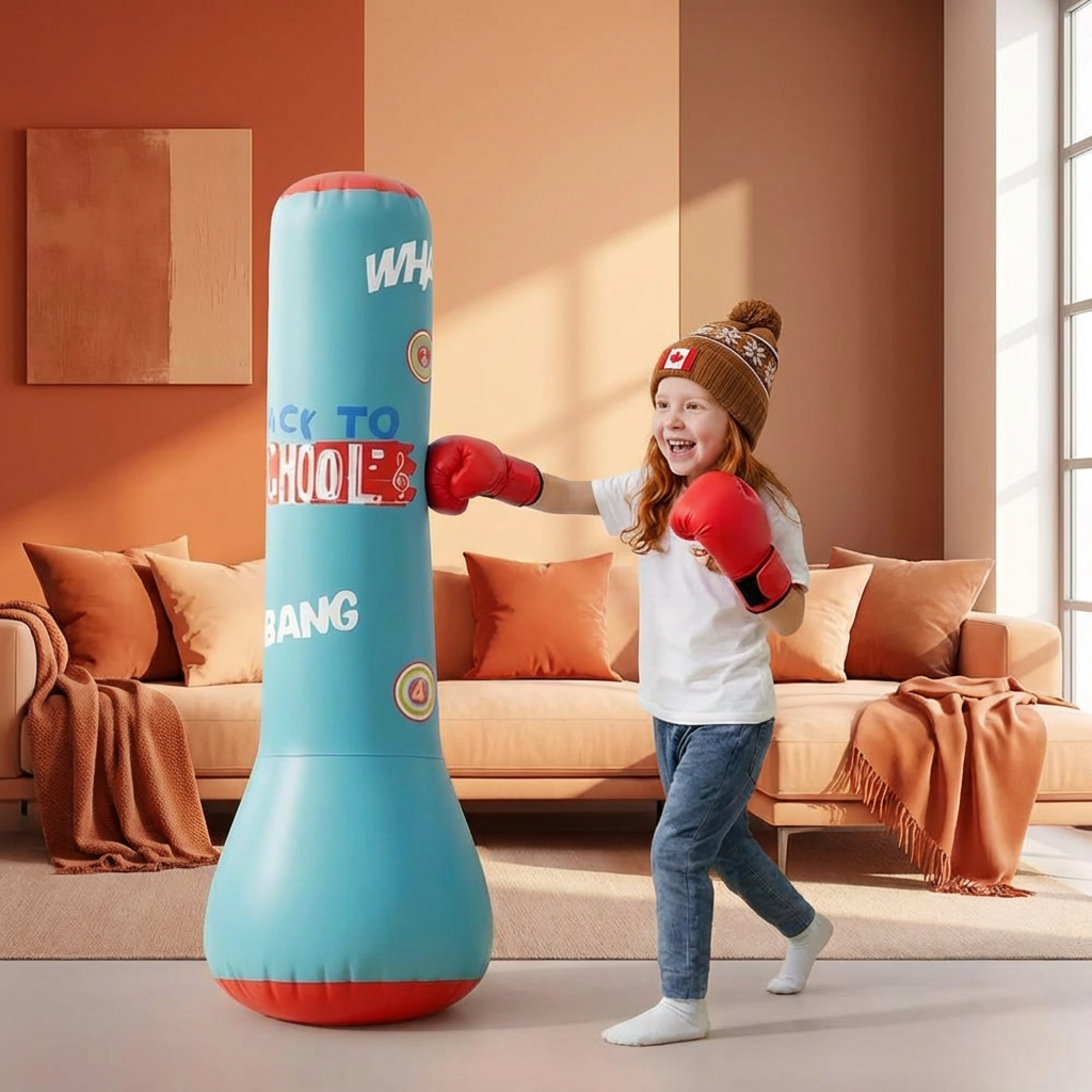 Inflatable children's punching bag with water filling