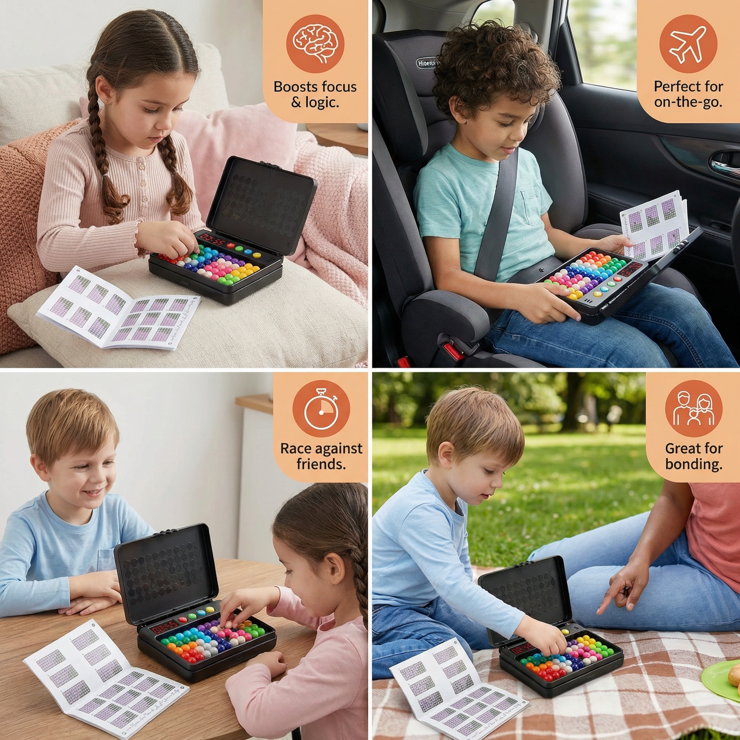 Logic Puzzle game for Children – 500 Puzzles with Timer