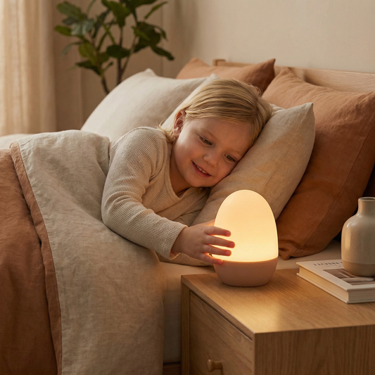 Egg-Shaped LED Night Light Made of Silicone
