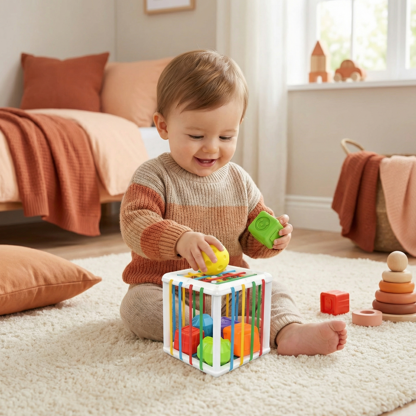Montessori Shape Box – Sorting & Motor Skills Game