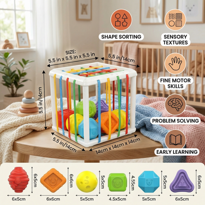 Montessori Shape Box – Sorting & Motor Skills Game
