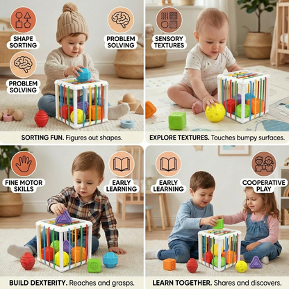 Montessori Shape Box – Sorting & Motor Skills Game