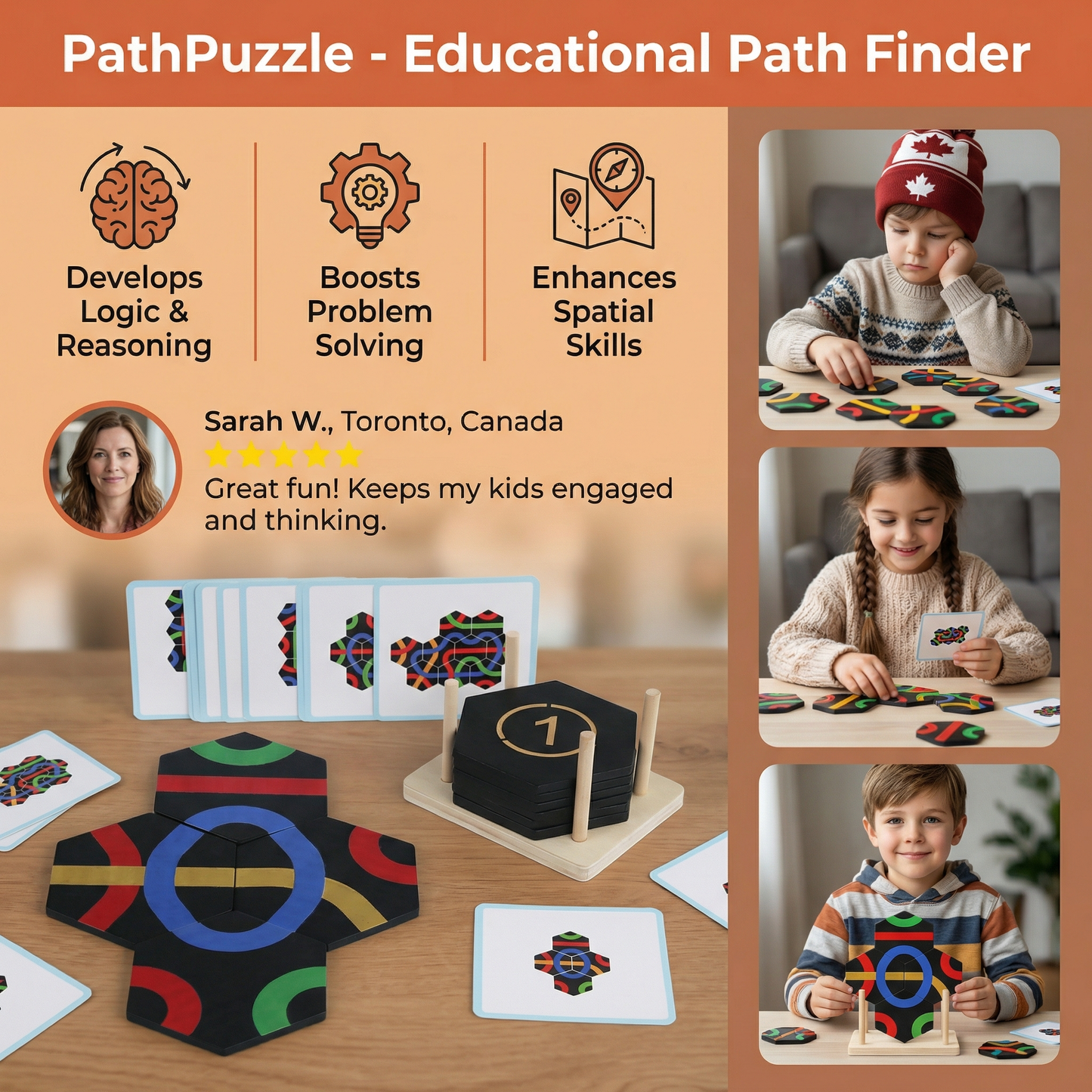 PathPuzzle - Educational Path Finder Learning and Family Game