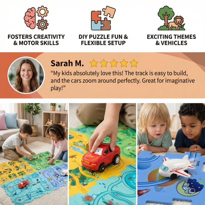 Puzzle Track Building Block Race