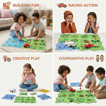 Puzzle Track Building Block Race