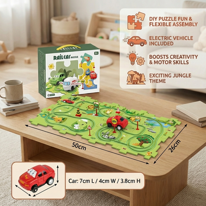 Puzzle Track Building Block Race