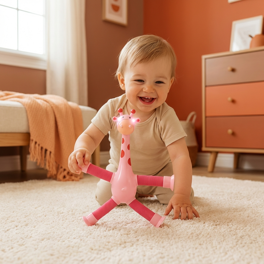 Sensory Suction Cup Giraffe Baby Toy