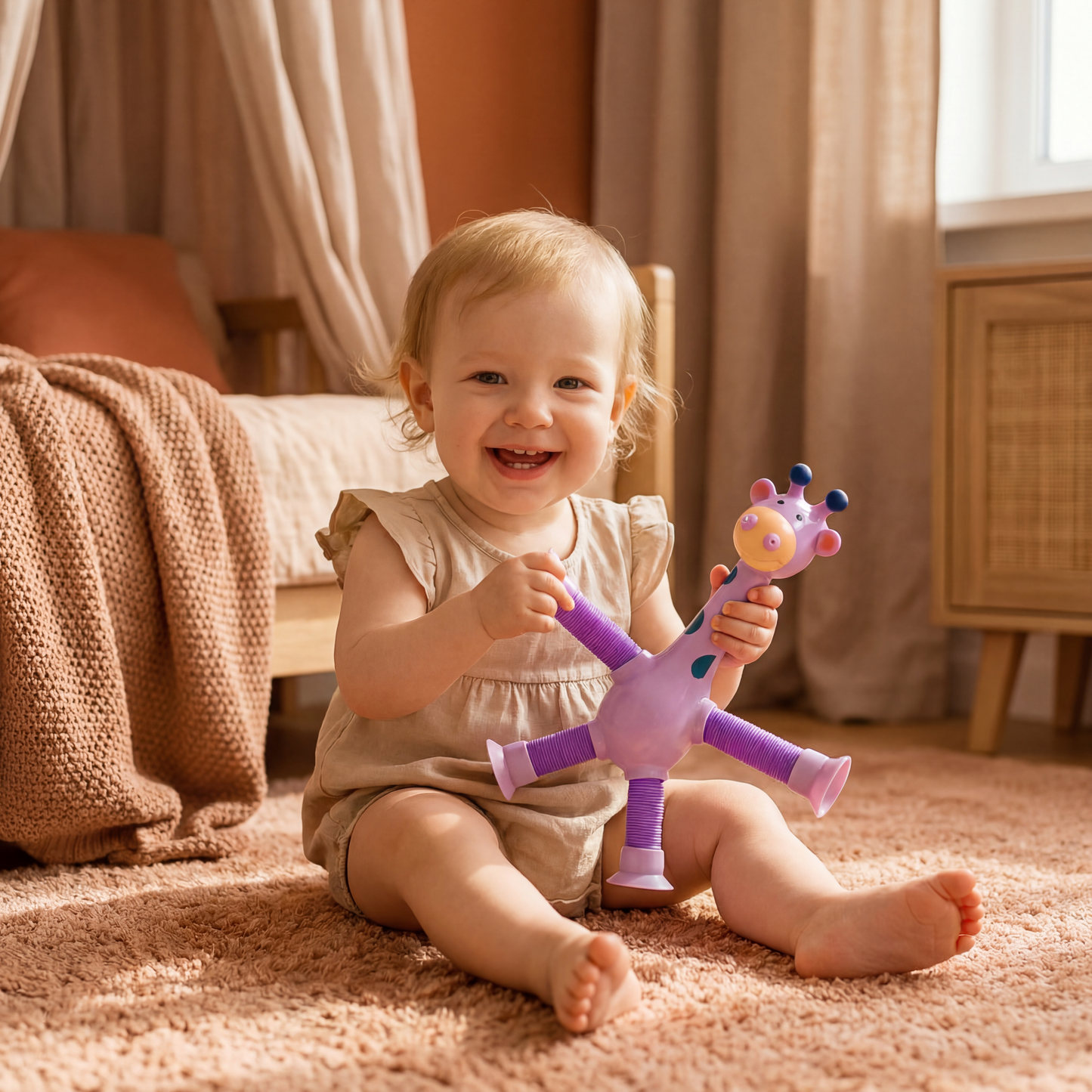 Sensory Suction Cup Giraffe Baby Toy