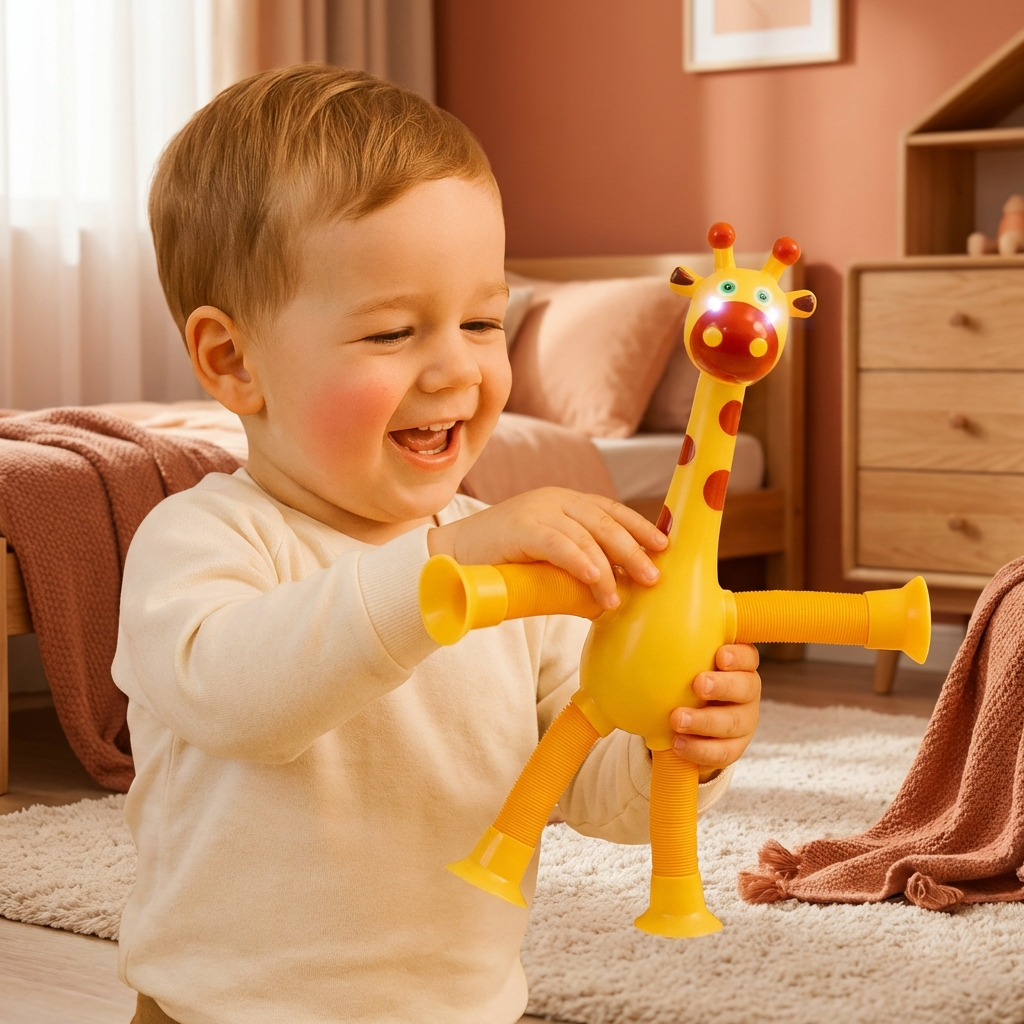 Sensory Suction Cup Giraffe Baby Toy