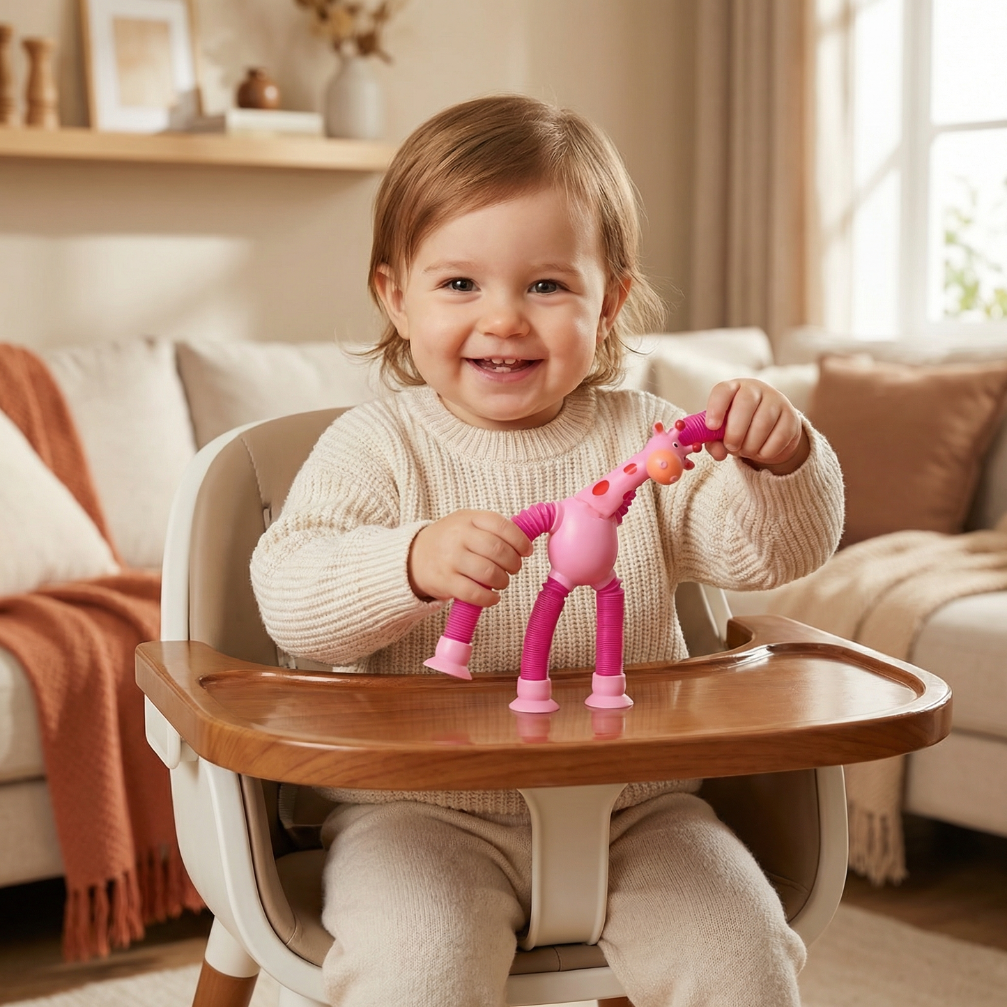 Sensory Suction Cup Giraffe Baby Toy