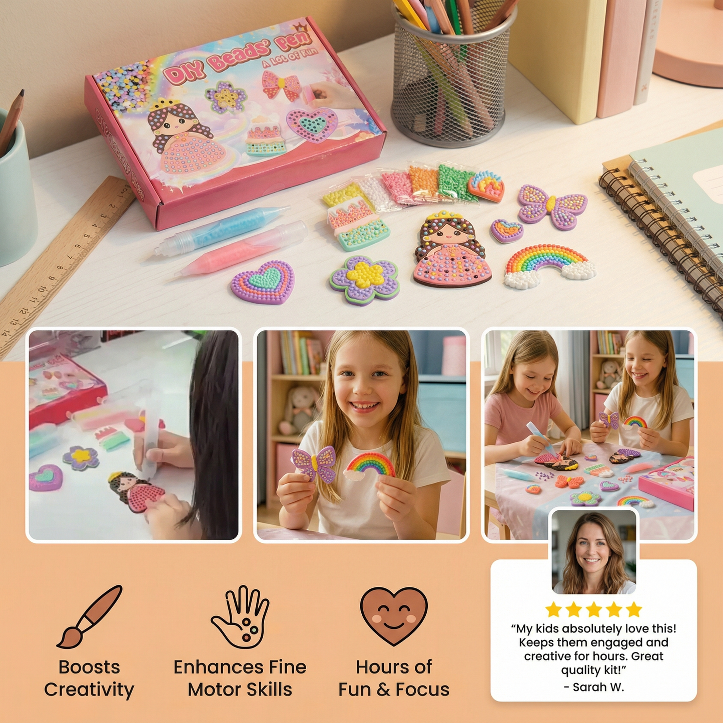 Enchanting Bead Painting – DIY Set for Children