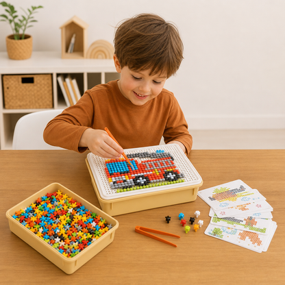 Montessori Learning Peg Mosaic Board