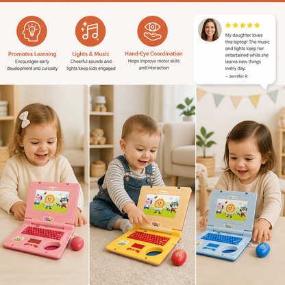 Kids’ Interactive Laptop with Lights, Music & Scrolling Screen
