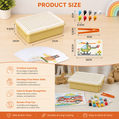 Montessori Learning Peg Mosaic Board
