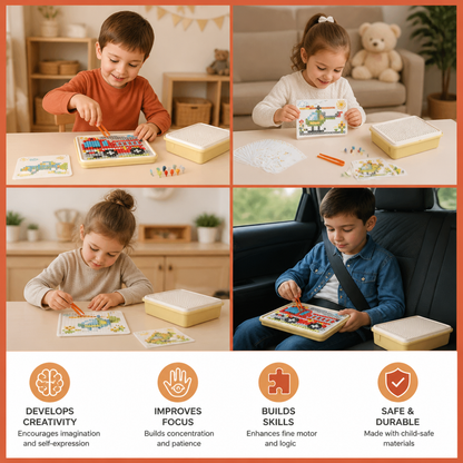 Montessori Learning Peg Mosaic Board
