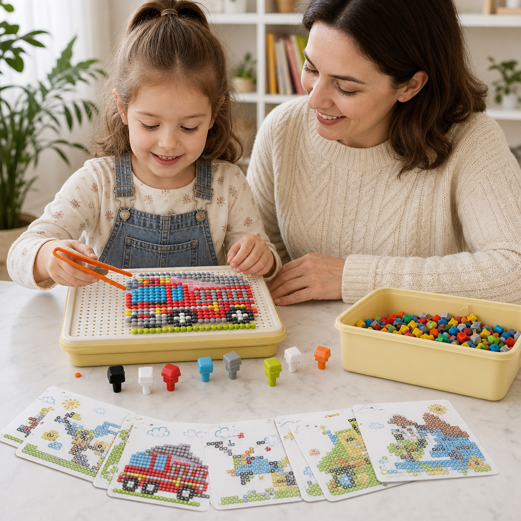 Montessori Learning Peg Mosaic Board