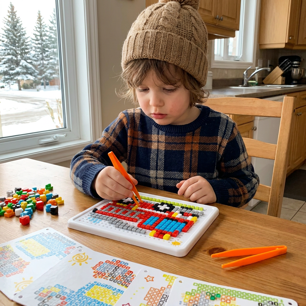 Montessori Learning Peg Mosaic Board