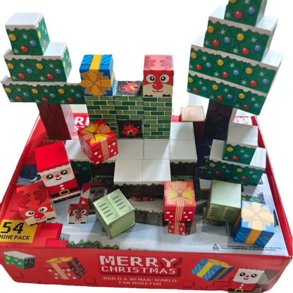 Christmas Magnetic Cube Building Blocks