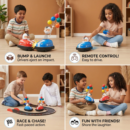 Bumper Car Toy Cars with Launcher Function