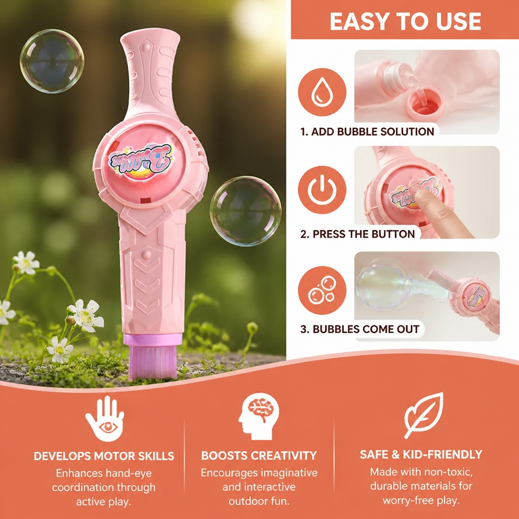 Interactive Bubble Ball Racket Toy for Kids