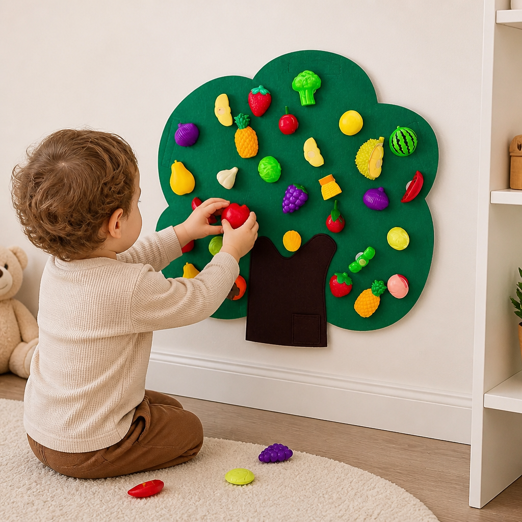 Felt Fruit Tree Activity Board – Montessori Learning Toy