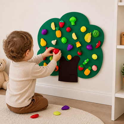Felt Fruit Tree Activity Board – Montessori Learning Toy