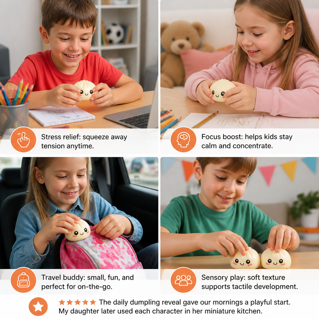 Dumpling Squishy Advent Calendar with Mystery Fidget Surprises