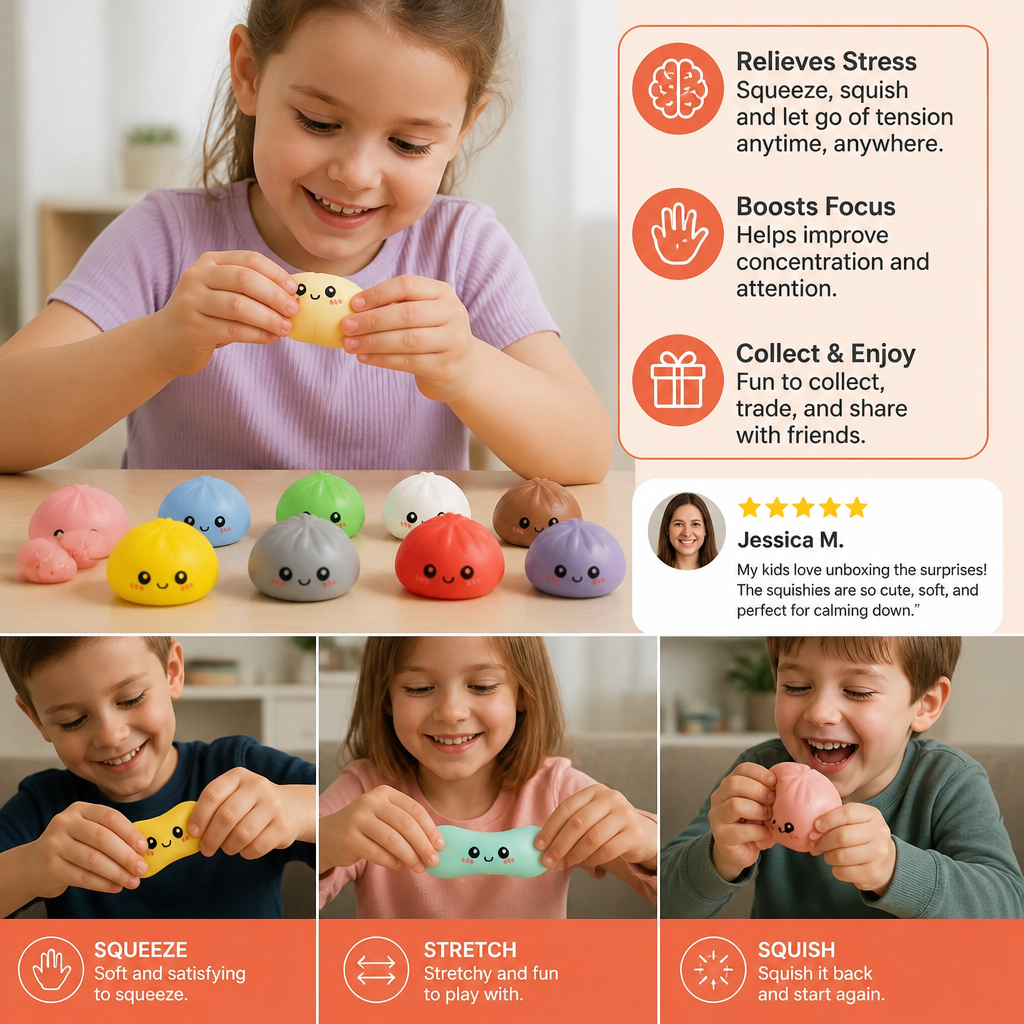 Dumpling Squishy Advent Calendar with Mystery Fidget Surprises