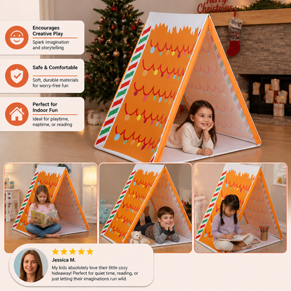 Christmas Gingerbread House Play Tent for Kids