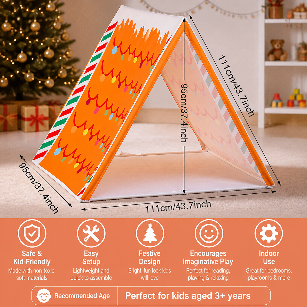 Christmas Gingerbread House Play Tent for Kids