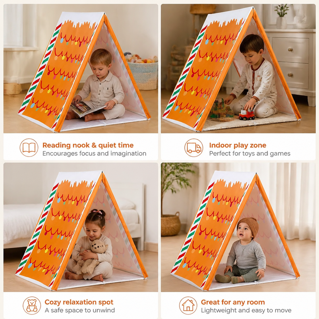 Christmas Gingerbread House Play Tent for Kids