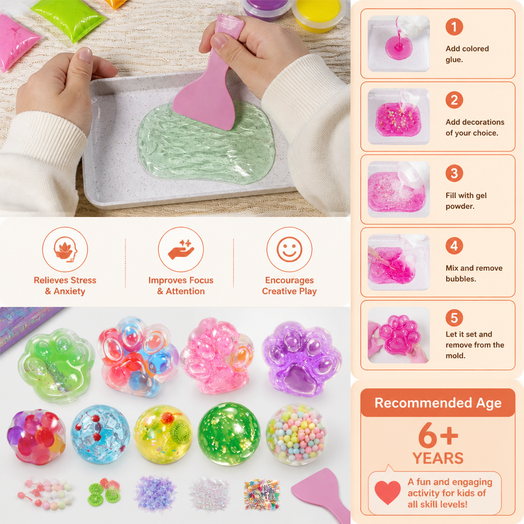 DIY Stress Ball Making Kit for Kids – Create Your Own Squishy Sensory Balls
