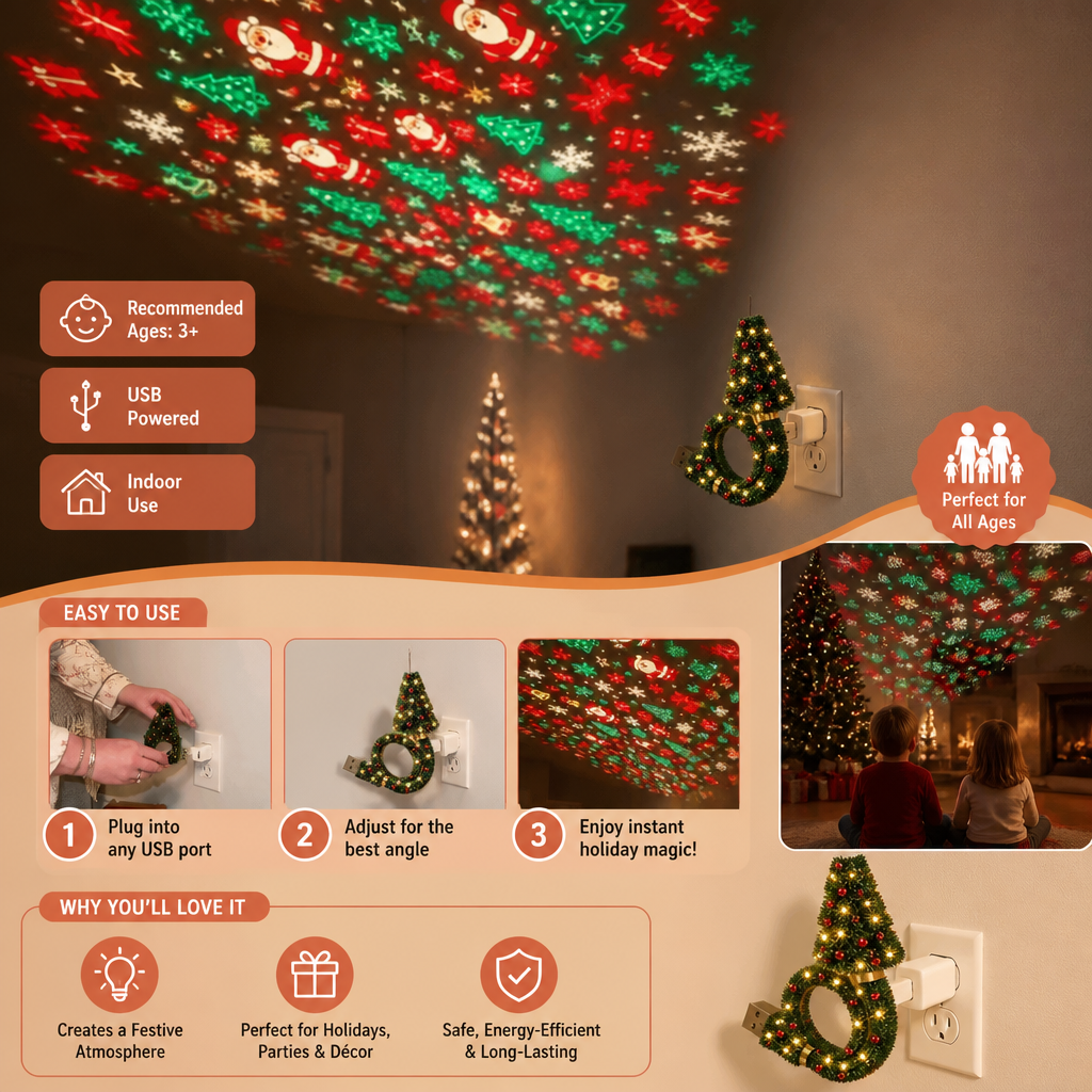 Christmas Tree Projector Lamp