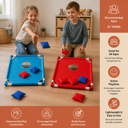 Indoor & Outdoor Two-Color Bean Bag Toss Game for Kids