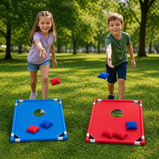 Indoor & Outdoor Two-Color Bean Bag Toss Game for Kids