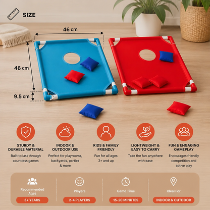 Indoor & Outdoor Two-Color Bean Bag Toss Game for Kids