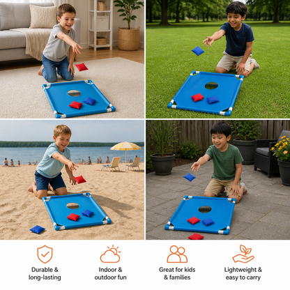 Indoor & Outdoor Two-Color Bean Bag Toss Game for Kids