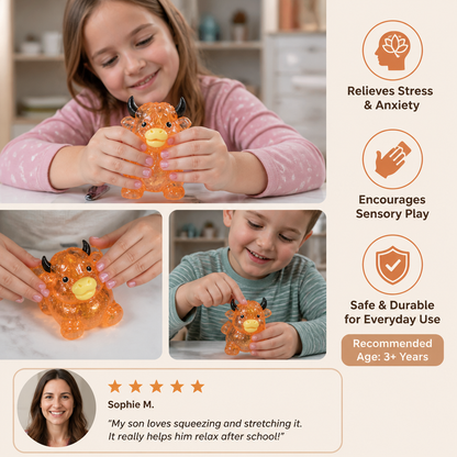 Mini Highland Cow Squishy Stress Relief Toy